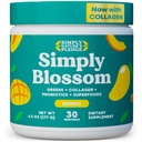 Bare Blossom Nutrition Daily Greens & Superfood Powder + Collagen + Probiotika for kvinners digestive helse og lindring relief. Hjelp din helse Bloom - 30 dagers forsyning - Mango