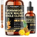 11in1 2100mg Svart Walnut Wormwood Cloves Tintur, Oregano og 7 Mer - Wormwood flytende dråper -Pineapple Flavor - 2 FL OZ - 60 dagers forsyning