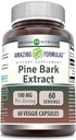 Amazing Formler Pine Bark Ekstrakt 100 Mg | Vegetariske kapsler Supplement | Ikke-GMO | Glutenfri | Ikke-GMO | Glutenfri | 1 Pack | 60 Count