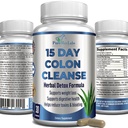 YUMMYVITE 15 dager Colon rengjøring og Detox, Herbal Detox formel, støtter vekttap, lindring relief - øker energi. Flush toksiner, naturlig trygt Colon Cleanser for menn og kvinner - 30 kapsler