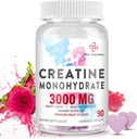 3000 MG Kreatin Monohydrat for kvinner og menn, Kreatin piller med BCAA & Hydrolysert Collagen Kreatin Chews tabletter for ytelse og gjenoppretting, styrke, Dragon Fruit Flavor, 90 tabletter
