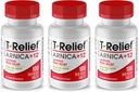 T-Relief Arnica +12 naturlig lindring aktiv for ryggsmerter ledd sorg muskelsmerter og stivhet, hele kroppen raskt fungerende relief for kvinner og menn - 100 tabletter (3 pakke)