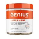 The Genius Brand Genius Lion's Mane - Plantebasert Supplement for minne, fokus og humør støtte - Organic & Non-GMO - 120 Veggie Capsules