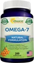 aSquared ernæring renset omega 7 fettsyrer-200 kapsler fra naturlig hav buckthorn, XL vitamin Supplement, ingen fisk Burp,Vegan, Omega 3 6 9 for komplett vekttap resultater