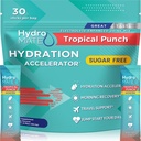 Electrolyte pulver sukker-fri hydrasjon pakker Tropical Punch HydroMATE 30 Sticks