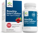 Terry Naturally Rosehip Joint Comfort - Sunn Joint Mobility & Flexibility Support Supplement - Supplement med type II kollagen - Joint struktur & Cartilage Supplement - 60 kapsler