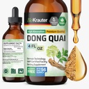 BIO KRAUTER® Menopause Supplements for kvinner* - Dong Quai Drops 4 Fl.Oz 56 dagers forsyning - Vegansk Angelica Root Tinktur for Menopause Support - alkohol og sukker Gratis - avslapping og kvinners velvære