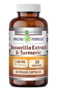Amazing Formler Boswellia Ekstrakt & gurkemeie Supplement | 1200 Mg Per Serving | 60 Veggie Kapsler | Ikke-GMO | Glutenfri |