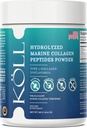 KÖL Marine Collagen Peptider pulver (300g) Uslavored Sukkerfri kollagen for kvinner og menn, 10 000 mg Hydrolysert Supplement, Wild-Caught Sourced, Non-GMO, 0% Preservatives Type 1 for Bone & hud helse