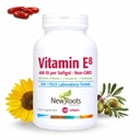 NYE ROOTS HERBAL Vitamin E 400 IU Kapsler  Organic Organisk antioksidant Supplement | Alle 8 Typer Vitamin E for Brain & Vision Støtte | 4 Tokoferoler og 4 Tokotrienoler for kvinner og menn (120 Softgels)