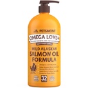 Petsmont Omega kjærlighet + Wild Alaskan lakseolje for hunder formel 32 oz - Fish Omega flytende pumpe katter støtter felles funksjon immun hjerte helse kosttilskudd Kjæledyr naturlige EPA DHA fettsyrer