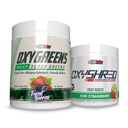 EHP Labs OxyScreed + OxyGreens Bundle - Termogen Pre Workout pulver & Shredding Supplement, klinisk bevist preworkout pulver - daglig Super Greens pulver, Spirulina pulver, grønn Superfood pulver