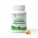 MigReForm-flaske 60 - Legeformulert Migraine Relief-tilskudd - Naturlig Migraine Relief-støtte med magnesium, vitamin B2 & CoQ10 - Migraine Supplement for kvinner og menn - Migraine Vitaminer