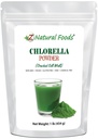 Z naturlige matvarer klorella pulver, brakket celle vegg plante protein, blå grønn algae superfood pulver, perfekt for smoothies, drikker, oppskrifter, rå, ikke GMO, Glutenfri, Vegan, 1 lb
