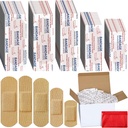 Lounsweer 2000 stk stoff kleslig bandasjer varierende pakke bulk sorterte størrelser fleksibel pustende plast materiale bandages for familie førstehjelp hud Wrap Finger sår, naturlig