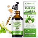 Soursop Graviola Liquid Drops - Soursop Bitters Liquid - Soursop Leaves Extract - Naturlig Antioksidant - Cell Support & Regenerasjon - Immun Boost - Relax - Liver og søvn (1)