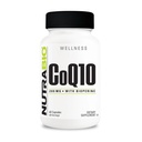 NutraBio CoQ10 kosttilskudd med bioperin, sunn hjertefunksjon & cellulære energiproduksjon, 200 mg - 60 kapsler