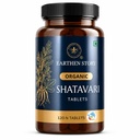 Earthen Story Certified Organic Shatavari Tablets (120) | Lab Tested for 190+ Pesticides | Asparagus Racemosus Root for Hormonal Balance, Vitality & Feminine Wellness | Vegan, Non-GMO