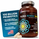 100 milliarder probiotika - 15-Strain Probiotic for kvinner og menn, DRCaps forsinket release, prebiotika, L-Glutamin, Apple Pectin, Gut Lining støtte, hyllestabil, ikke-GMO, 60 Vegan Capsules for voksne