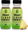 Ethan økologisk ren energi Shots Pineapple, sukkerfri naturlig pre-workout fokus Boost, Glutenfri, Vegan, B6 & B12 vitamin C med grønn te ekstrakt og Guayusa (2 pakke med 2oz Shots)