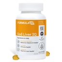 FIQ - Cod Liver IQ - Cod Liver Oil Softgels - Naturlig kilde til vitaminer A & D og Omega-3 fettsyrer - hjerte, lever og immun helse - 100 Softgels