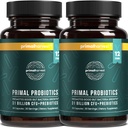 Primal Harvest Probiotika for kvinner og menn holdbarhet-stabil med prebiotika daglig kosttilskudd for voksne 60 kapsler (2 pakke)