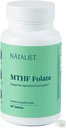 NATALIST MTHF Folat 1000 mhg (L-5-MTHF) støtter sunn fruktbarhet og graviditet for kvinner - Daglig Folate Supplement for reproduktiv helse og føtal utvikling - Vegan, Glutenfri - 60 tabletter