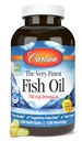 Carlson - Den aller fineste fiskeolje, 700 mg omega-3s, norsk fiskeolje supplement, Wild Caught Omega-3 Fish Oil, Sustainly Sourced Fish Oil Capsules, Omega 3 Supplement, sitron, 240 Softgels
