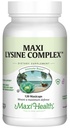 Maxi Health Lysine Complex med probiotika - L-Lysine 1000 mg for proteinsyntese Canker Sores, og huden - 60 kapsler