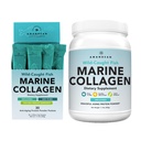 AMANDEAN Marine Collage Duo. 500g Container + 30 reisepakker. Hydrolysert fisk kollagen peptider for hud, hår og negler. Pescatarian, Keto & Paleo-vennlig, uslavored