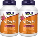 NOW Supplements, ADAMTM Mens Multivitamin med så Palmetto, Lycopen, Alpha Lipoic Acid og CoQ10, Plus naturlig Resveratrol & Grape Seed Extract, 60 tabletter (pakke med 2)