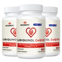 Ubiquinol CoQ10-600 mg-Softgel, Active Coq10 Ubiquinol Supplement med vitamin E & Omega 3, 6, 9, høy absorpsjon-koenzym-Q10, kraftig antioksidant for energiproduksjon, testet, 180 greve