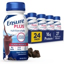 Sikre Plus Dark Chokolade Ernæring Shake | Måltid Replacement Shake | Klar til å drikke | 16g Protein og 27 vitaminer og mineraler | 8 fl oz - 24 Pack