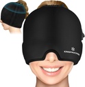 Gel Ice Migraine Hodepine Relief Cap, Justerbar hodepine Cap Migraine med trekkstreng passer alle hoder, kald kompresjon Migraine Relief Cap for strekk, Stress, Sinus, Puffy Eyes, Hot/Kold terapi