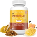Bee Pollen Propolis Royal Jelly Extract med Carob, ren immun støtte supplement, glutenfri, vegetariske kapsler, 1000 mg