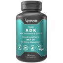 Naturalis Vegansk Vitamin ADK med 50 mg Tocotrienol og CoQ-10 | Nano-Emulsified i EVOO for bedre absoprasjon | Ikke-GMO, soya gratis og vegansk samfunn sertifisert | 180 Veggie Softgels (Carrageenan Free)