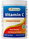 Beste Naturals 100% ren vitamin C pulver 1 lb (454 gram) pulver (også kalt askorbinsyre)