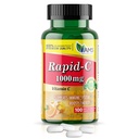 Amerika Medisin og vitenskap Rapid-C 1000mg vitamin C Supplement (1 pakke med 100 tabletter) Energi Booster, daglig immunsystem støtte, antioksidant | Vegan, ikke-GMO coated askorbinsyre for voksne menn og kvinner