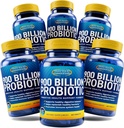 Probiotiske kosttilskudd + Probiotika for kvinner og menn med Lactase Enzyme + Nootropic Brain Support Supplement