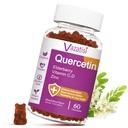 Quercetin Gummies, Quercetin med vitamin C sink, Bromelain, eldrebær og vitamin D, immun støtte voksne barn, kvinner, 60 gummier Chewable