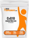 BulkSupplements.com Coenzym Q10 pulver - Coenzym Q10 200mg Supplement, ernæringsmessig Supplement - Glutenfri, 200 mg per servering, 50g (1,8 oz) (Pack of 1)