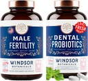 WINDSOR BOTANICics Mannlig Fertilitet Supplement og orale probiotika for frisk ånde - Mens Helse Bundle