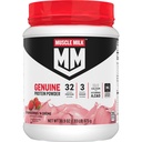 Muskelmelk Ekte proteinpulver, jordbær 'N Crème, 1,93 pund, 13 serveringer, 32 g protein, 3g sukker, kalsium, vitaminer A, C & D, NSF-sertifisert for sport, Energiizing Snack, emballasje May Vary