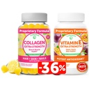 Lunakai Collagen og vitamin E Gummies Bundle - Ikke-GMO Anti Aging Kosttilskudd for menn og kvinner - Naturlig Gummy med vitamin C & 250 mg Naturlig VIT E