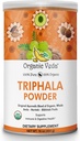 Organic Veda Triphala pulver med Amla, Haritaki, Bibhitaki frukter - 100% naturlig ayurvedic Triphala pulver - forbedrer immun støtte, Digestion, Colon rengjøring, hud helse - Vegan, ikke-GMO - 16oz