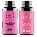 Glad sunn Hippie Vaginal probiotika for kvinner og vegan collagen builder kollagen piller