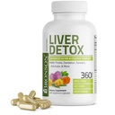 Bronson Liver Detox Advanced Detox & Cleansing Formula Støtter Helse Leverfunksjon med Melk Thistle, Dandelion Root, Turmeric, Artichoke Leaf & Mer, Ikke-GMO, 360 vegetariske kapsler
