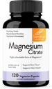 Sandhus Magnesium Citrat Høyt Absorberbar Gluten, Soja Dagbok Gratis Ingen Fyllere 120 Vegetariske kapsler