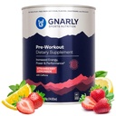Gnarly Nutrition Natural Pre-Workout pulver, Strawberry Lemonade - NSF Sport Certified, Endurance & Recovery - Vegan Pre-Workout, Sport Ernæring - Jordbær Lemonade med kaffe, 14.82 oz