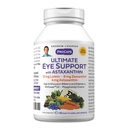 ANDREW LESSMAN Ultimate Eye Support med Astaxanthin 60 Softgels - 12 mg Lutein, 6 mg Zeaxanthin, 4 mg Astaxanthin, Bilbær. Nøkkelnæringsstoffer for å støtte øyehelse, fremme sunn visjon. Ingen additiver